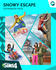 The Sims 4: Snowy Escape box art packshot