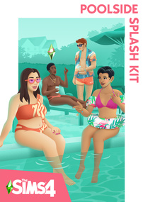 The Sims 4: Poolside Splash Kit cover box art packshot