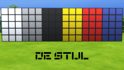 De Stijl Walls for The Sims 4