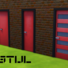 De Stijl Doors for The Sims 4