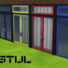 De Stijl Doors for The Sims 4