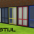 De Stijl Windows for The Sims 4