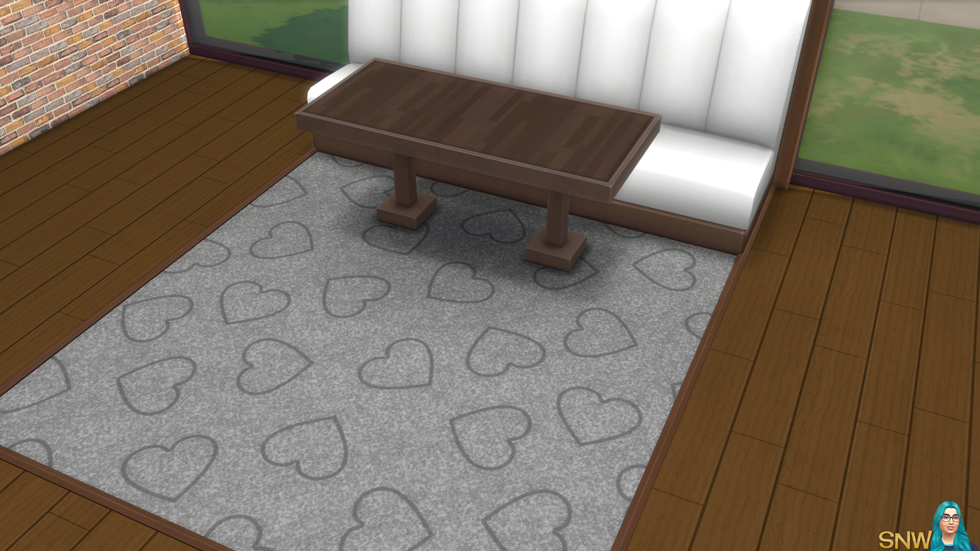 Valentine&#039;s Day 2018 / Love Carpets #5 (Hearts - Outline - Large - Dark)