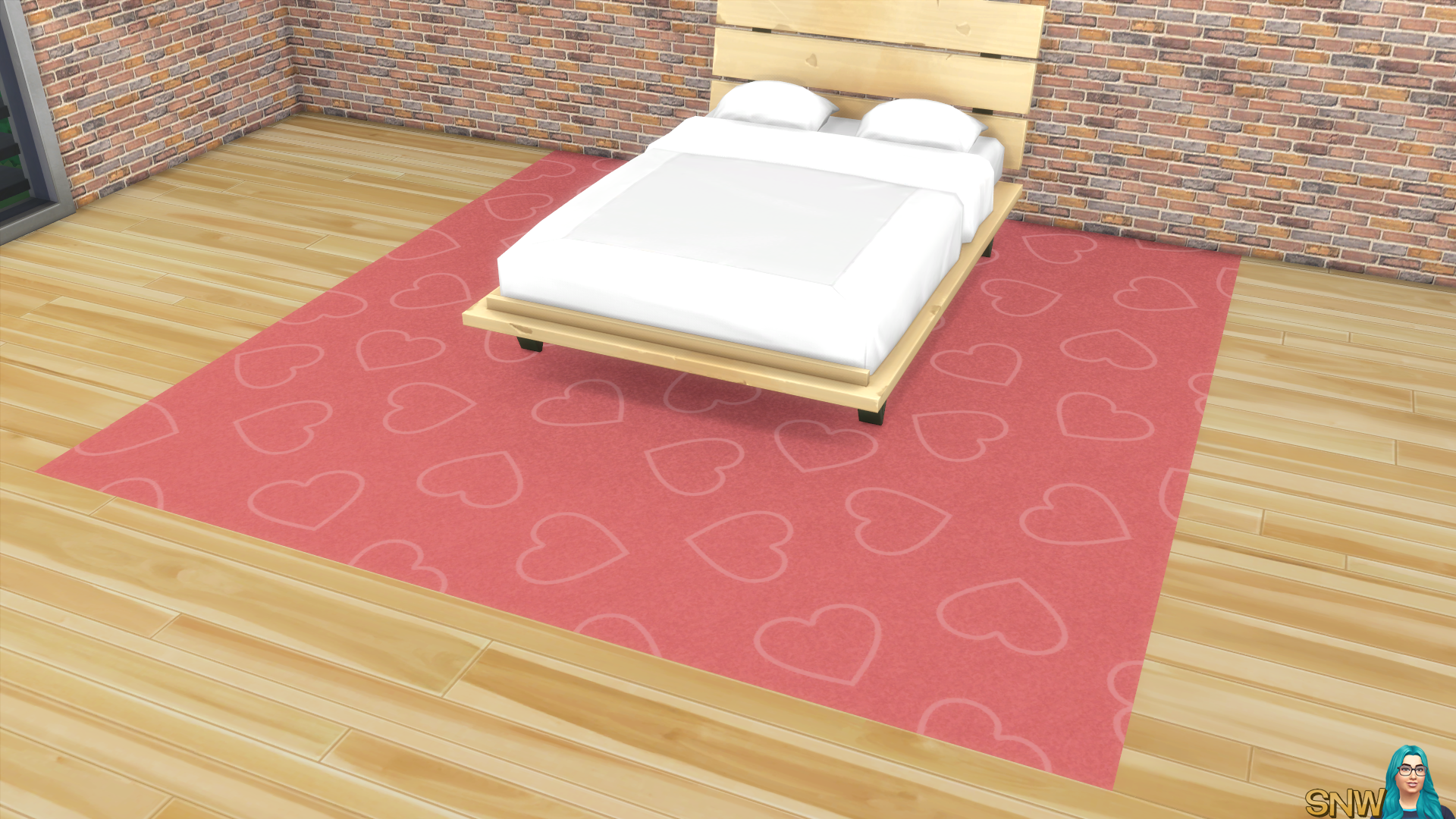 Valentine&#039;s Day 2018 / Love Carpets #3 (Hearts - Outline - Large - Light)