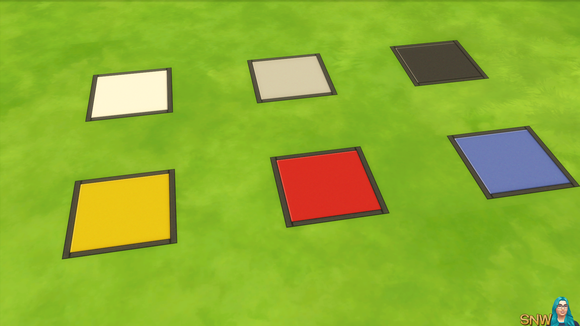 De Stijl floor tiles for The Sims 4