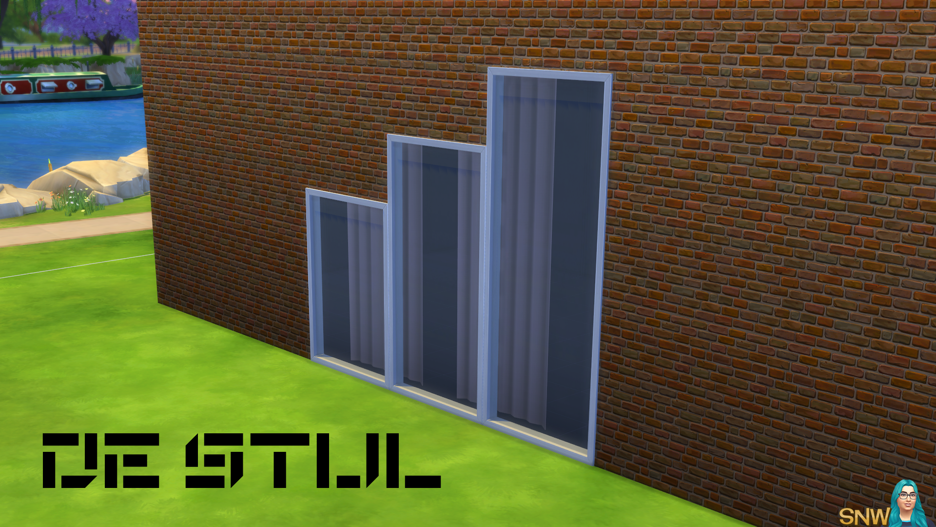 De Stijl Windows for The Sims 4