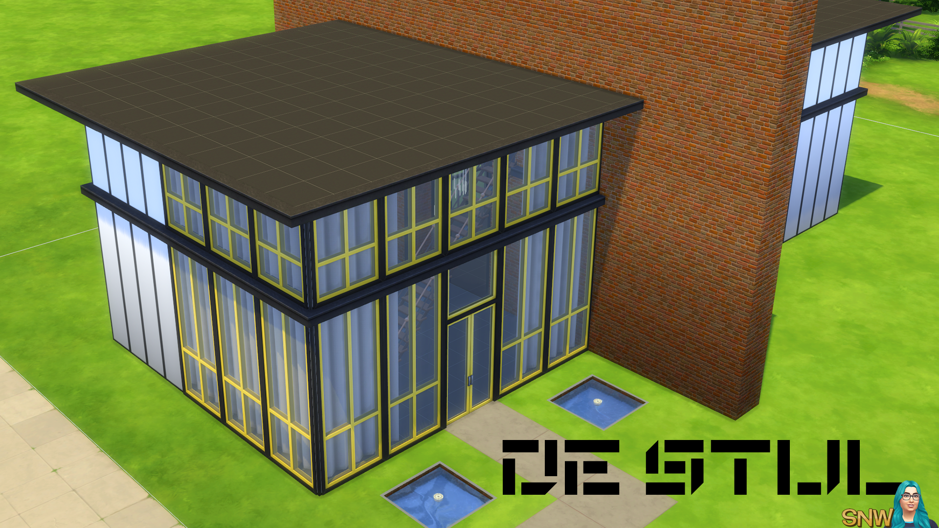 De Stijl Doors for The Sims 4