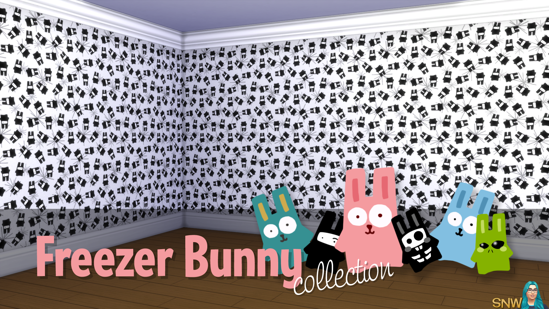 Freezer Bunny Collection: Small Bunnies/Starburst Wallpapers