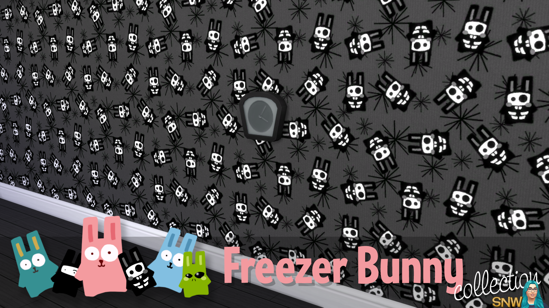 Freezer Bunny Collection: Clock