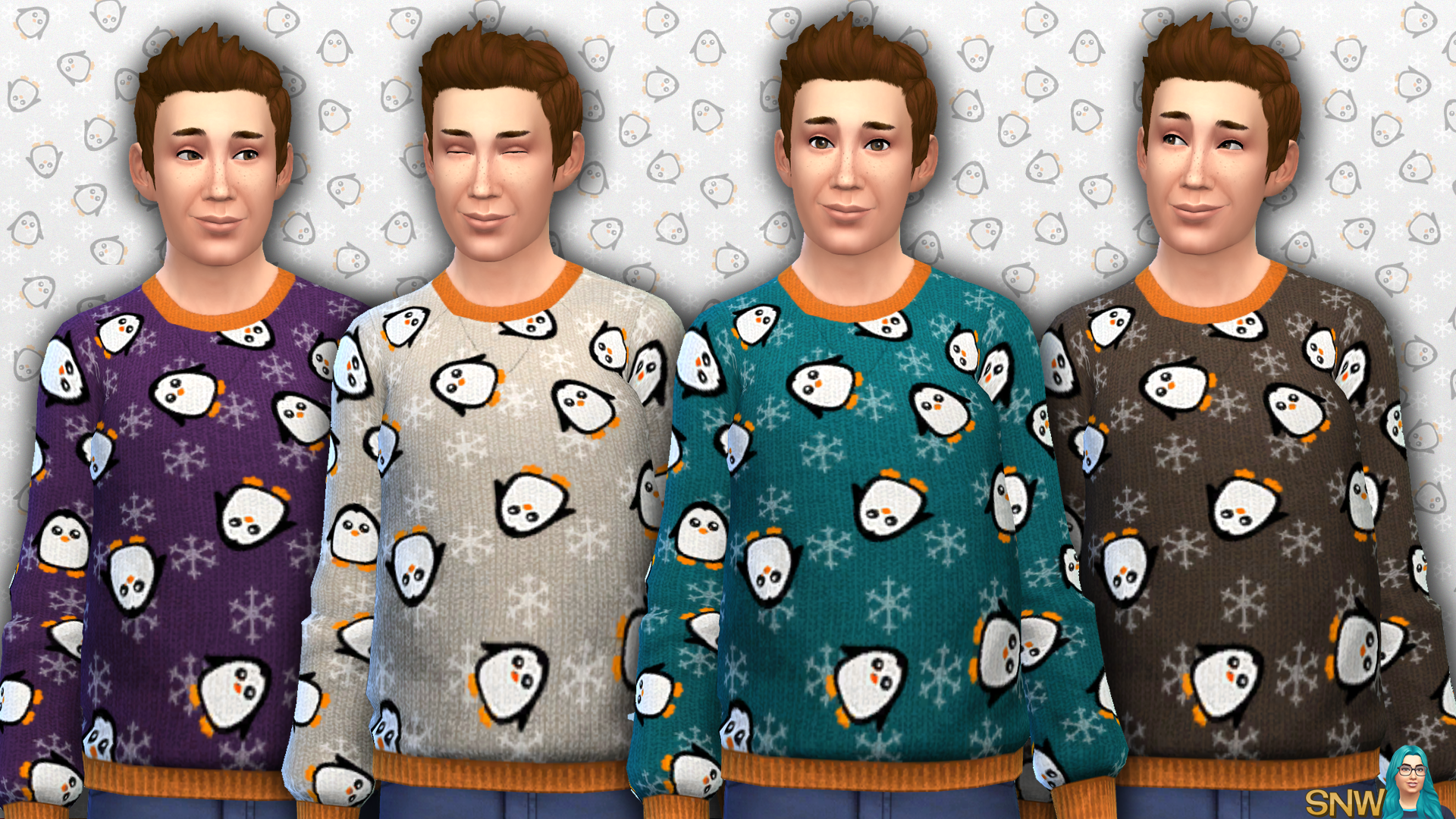 Men&#039;s Penguin Pattern Sweater