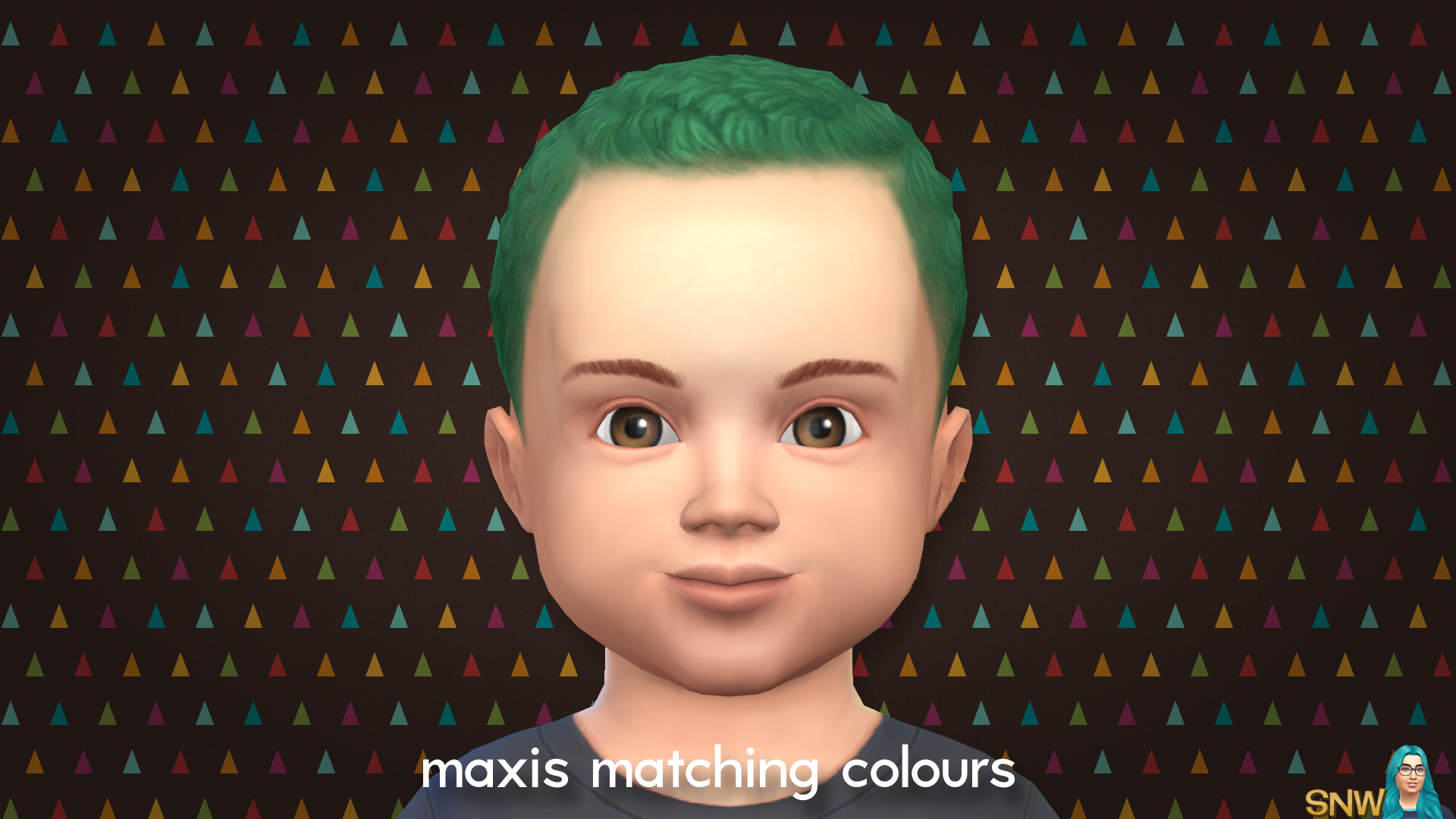 Maxis Matching Curls Short Hairdo for Toddlers