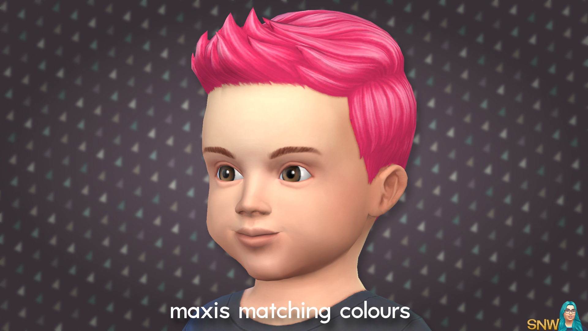 Maxis Matching Short Spiky Hairdo for Toddlers