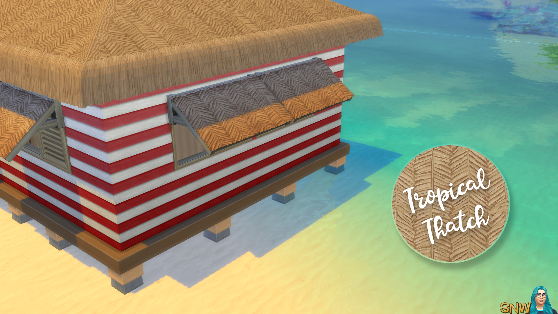 Tropical Thatch Awnings (matches Tropical Thatch roof from Island Living)