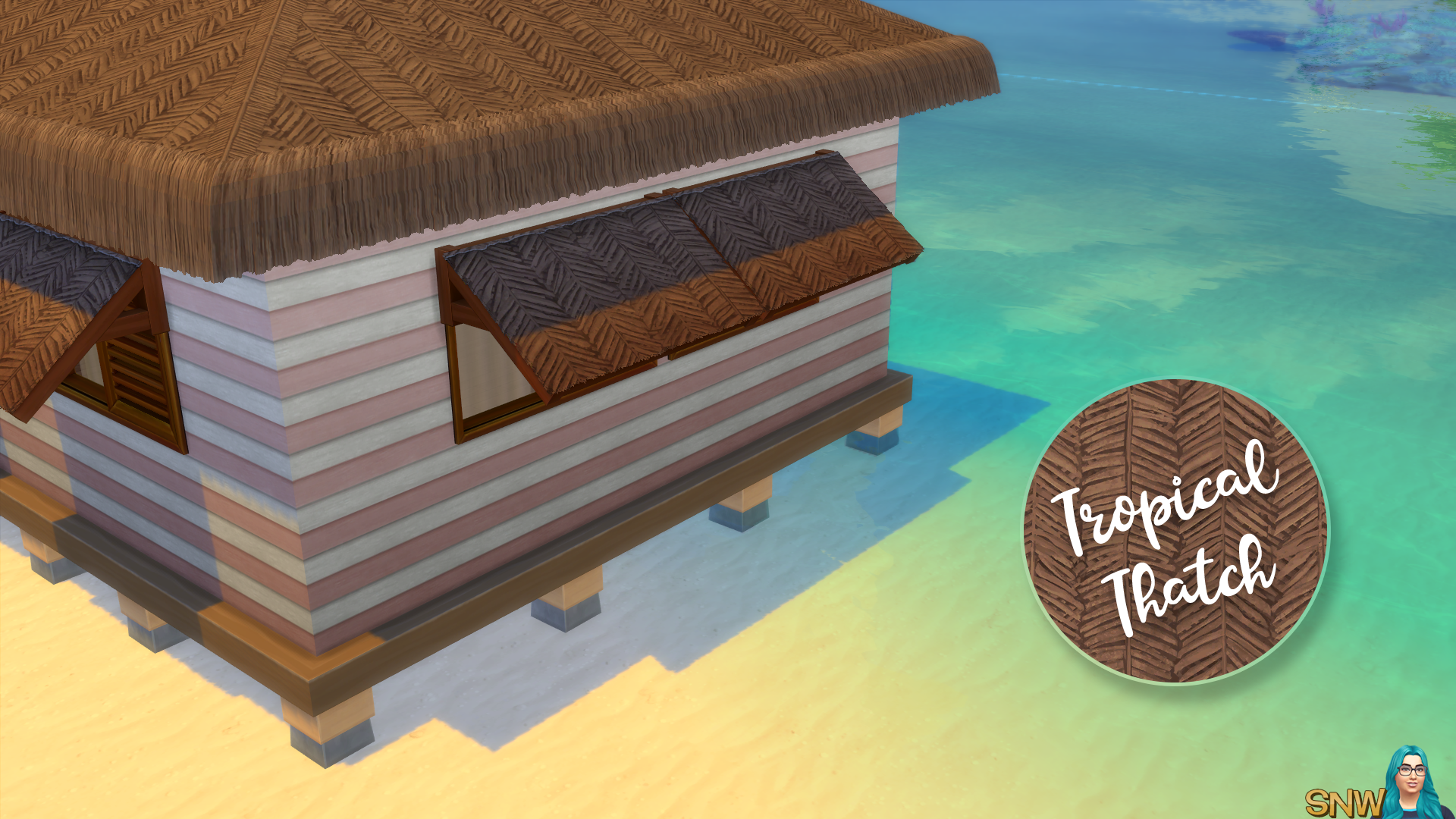 Tropical Thatch Awnings (matches Tropical Thatch roof from Island Living)