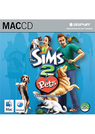 The Sims 2: Pets for Mac box art packshot jewel case