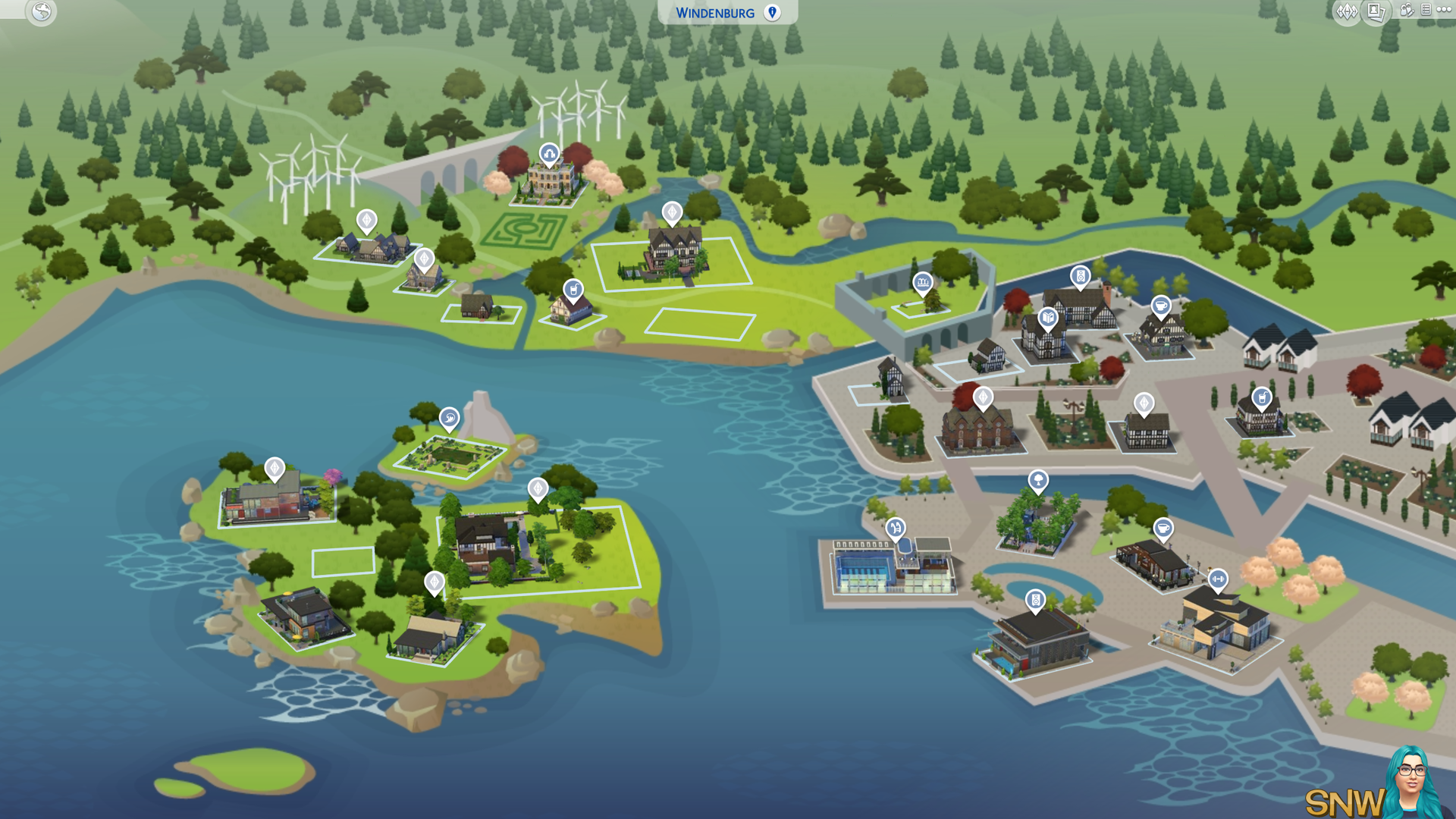 The Sims 4: Windenburg world